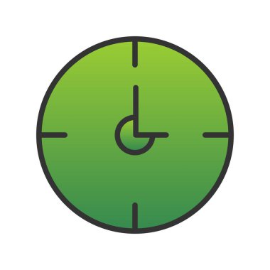 Saat Satırı Doldurulmuş Gradyan Vektör Simgesi Tasarımı