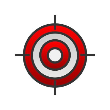 Hedef Satır Doldurulmuş Gradyan Vektör Simgesi Tasarımı