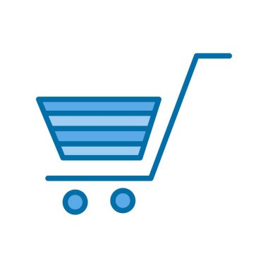 Trolly Dolu Mavi Vektör Simgesi Tasarımı