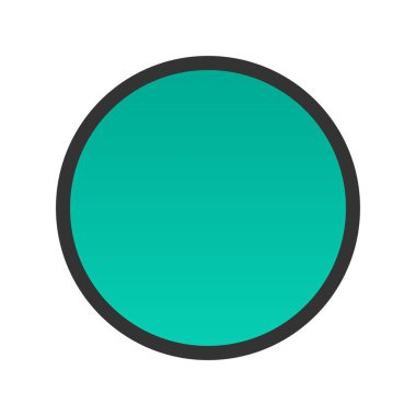 Çember Dolu Gradyan Vektör Simgesi Tasarımı