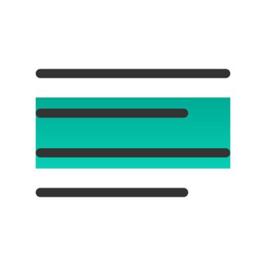 Doldurulmuş Gradyan Vektör Simgesi Tasarımı Hizala