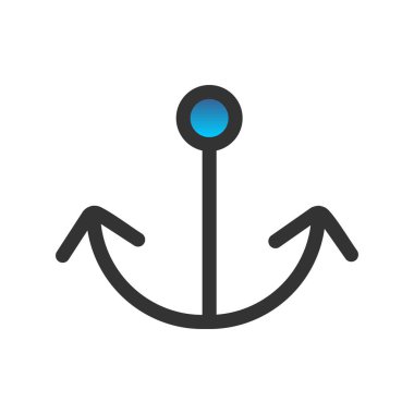 Gemi Kancası Gradyan Vektör Simgesi Tasarımı