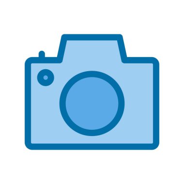 Kamera İçi Mavi Vektör Simgesi Tasarımı