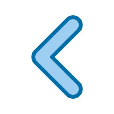 Sol Nokta Doldurulmuş Mavi Vektör Simgesi Tasarımı