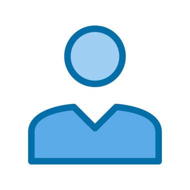 Kullanıcı Doldurulmuş Mavi Vektör Simgesi Tasarımı