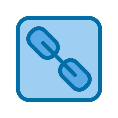 Bağlantı Dolu Mavi Vektör Simgesi Tasarımı