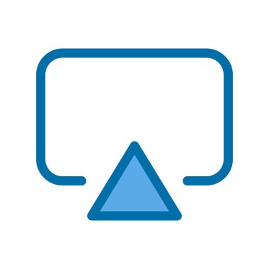 Yayın: Mavi Vektör Simgesi Tasarımı