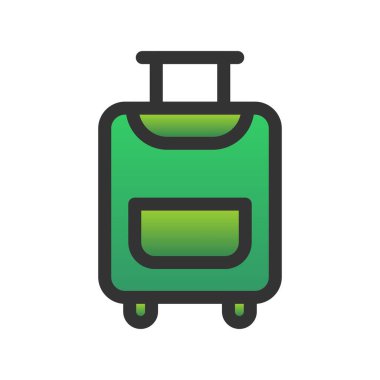 Seyahat Çantası Doldurulmuş Gradyan Vektör Simgesi Tasarımı