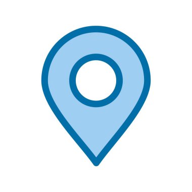 Konum Mavi Vektör Simgesi Tasarımı