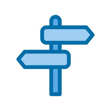 Gönderi Doldurulmuş Mavi Vektör Simgesi Tasarımı İmzala