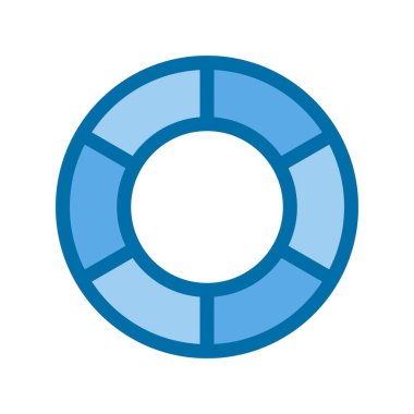 Mavi Vektör Simgesi Tasarımı Doldurulmuş Hayat Kurtarıcı