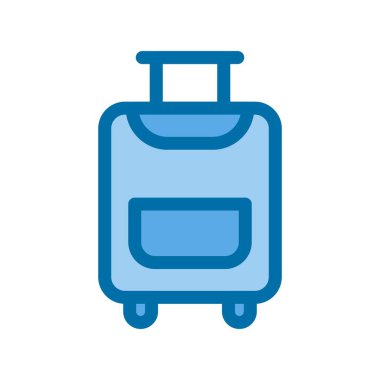 Seyahat Çantası Mavi Vektör Simgesi Tasarımı