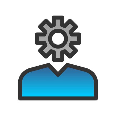 Yönetici Gradyan Vektör Simgesi Tasarımı Doldurdu