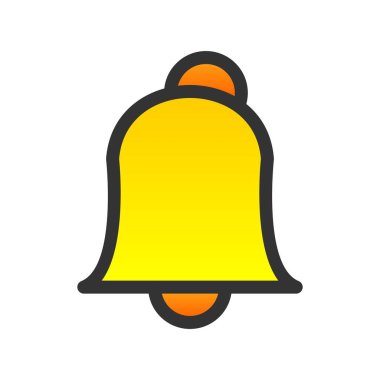 Alarm Doldurulmuş Gradyan Vektör Simgesi Tasarımı