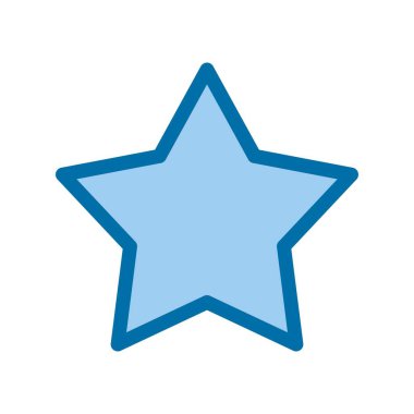 Yıldız Doldurulmuş Mavi Vektör Simgesi Desig