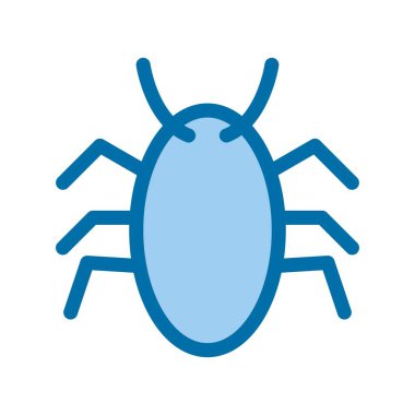 Mavi Vektör Simgesi Tasarımı Doldurulmuş virüs