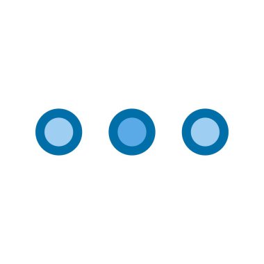 Nokta Doldurulmuş Mavi Vektör Simgesi Tasarımı