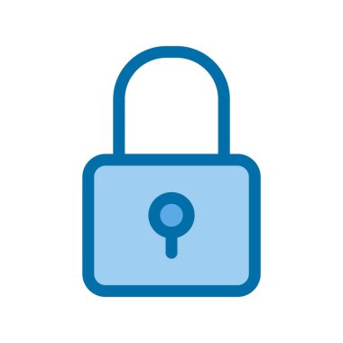 Parola Mavi Vektör Simgesi Tasarımı