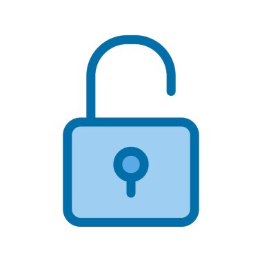 Dolu Mavi Vektör Simgesi Desig 'in Kilidini Aç