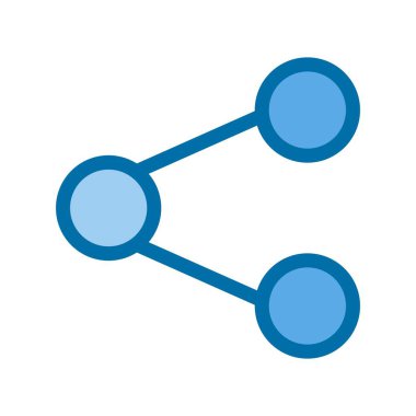 İçi Dolu Mavi Vektör Simgesi Tasarımı