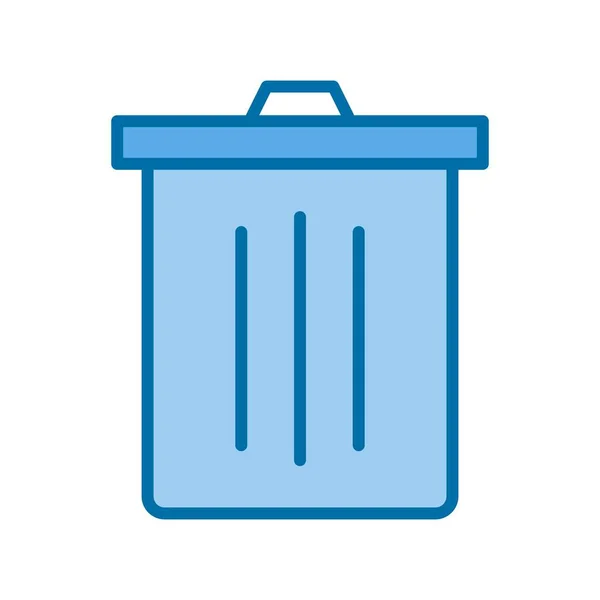 Bin Wypełnione Blue Vector Icon Desig — Wektor stockowy