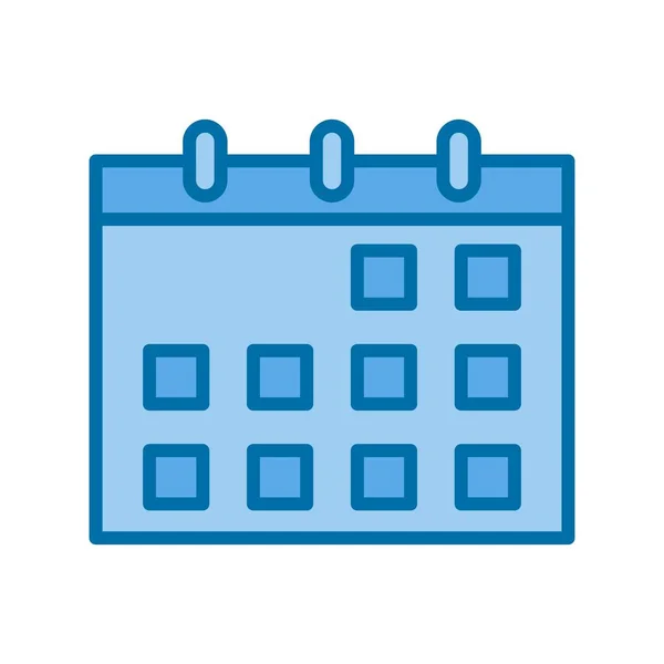 Schedule Filled Blue Vector Icon Desig — Stock Vector