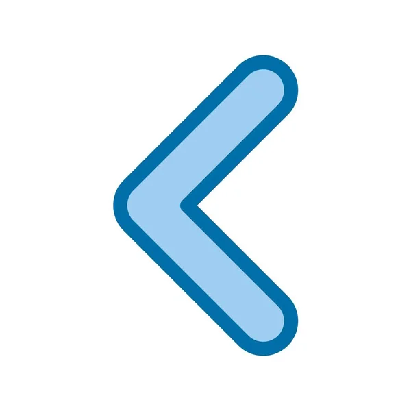 Punkt Links Gefüllt Blue Vector Icon Desig — Stockvektor