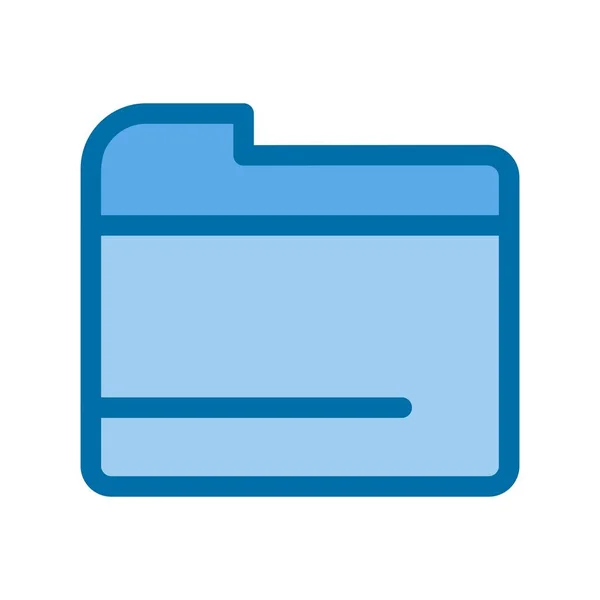Folder Gevuld Blauwe Vector Icoon Desig — Stockvector