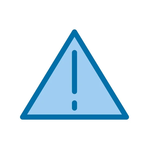Warnung Gefüllt Blue Vector Icon Desig — Stockvektor