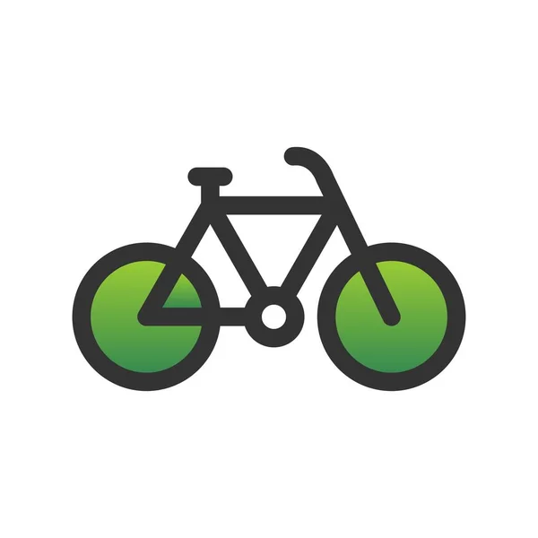 Велосипед Заповнений Градієнт Векторна Іконка Демонстрація — стоковий вектор