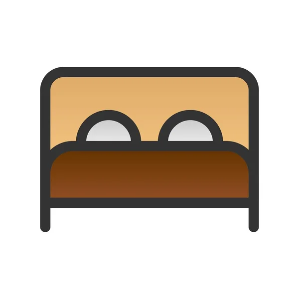 Bettengefüllter Gradienten Vektor Icon Desig — Stockvektor