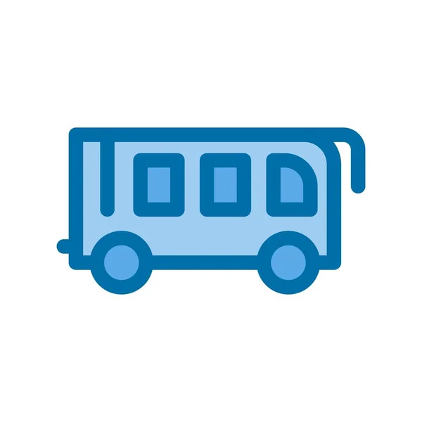 Λεωφορείο Γεμάτο Μπλε Διάνυσμα Εικονίδιο Desig — Διανυσματικό Αρχείο