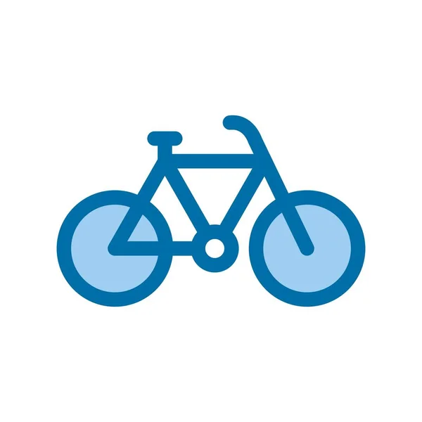 Велосипед Заповнений Синій Вектор Іконка Дезіг — стоковий вектор
