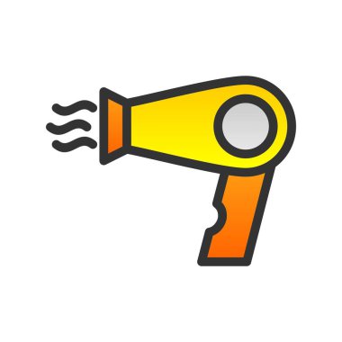 Üfleme Kurutucu Doldurulmuş Gradyan Vektör Simgesi Tasarımı