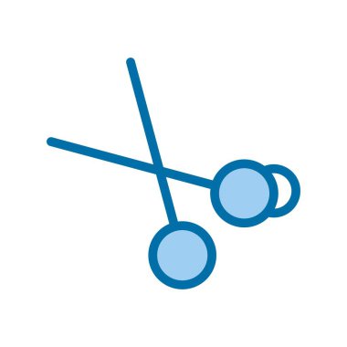 Mavi Vektör Simgesi Tasarımı Doldurulmuş Saç Aracı