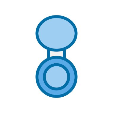 Bastırılmış Toz Mavi Vektör Simgesi Tasarımı