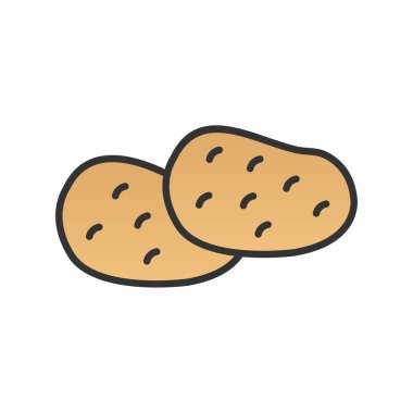 Patates Doldurulmuş Gradyan Vektör Simgesi Tasarımı