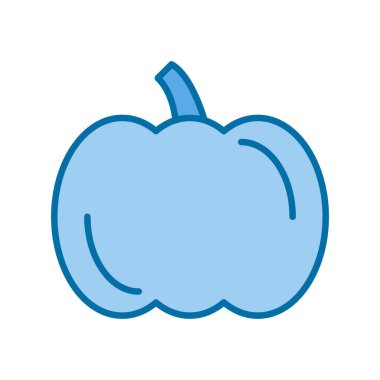 Kabak Doldurulmuş Mavi Vektör Simgesi Tasarımı