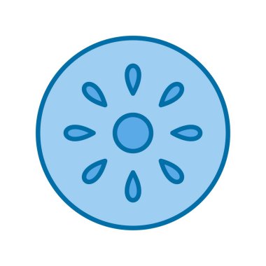 Kiwi Mavi Vektör Simgesi Tasarımı