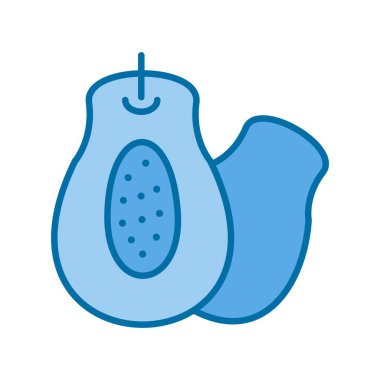 Papaya Mavi Vektör Simgesi Tasarımı