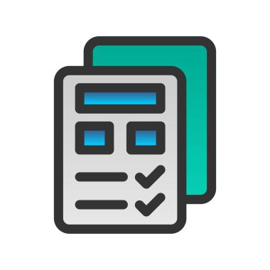 Belge Doldurulmuş Gradyan Vektör Simgesi Tasarımı