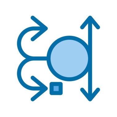 Tekrarlama Mavi Vektör Simgesi Tasarımı