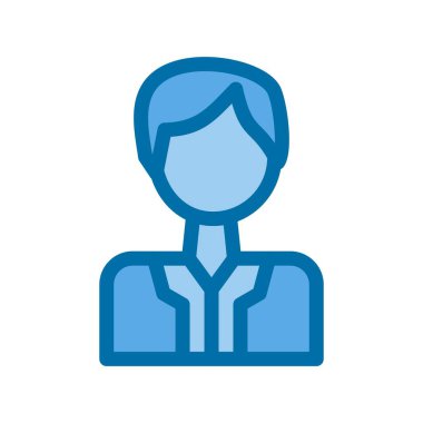 Yönetici Mavi Vektör Simgesi Tasarımı