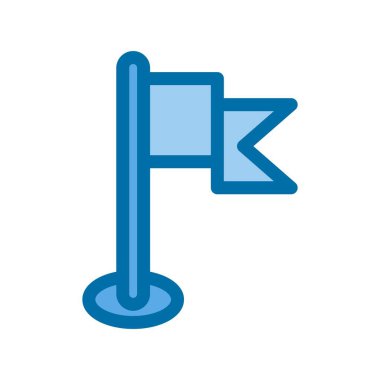 Milestone Dolu Mavi Vektör Simgesi Tasarımı