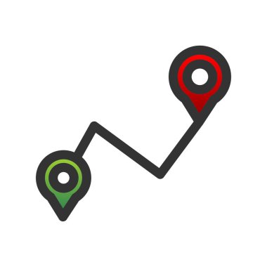 Gps Doldurulmuş Gradyan Vektör Simgesi Tasarımı