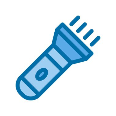 Mavi Vektör Simgesi Tasarımı Dolu El feneri