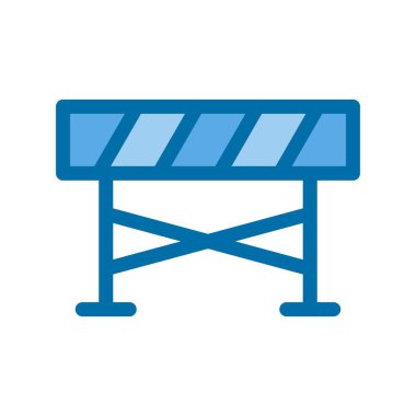 Bariyer Mavi Vektör Simgesi Tasarımı