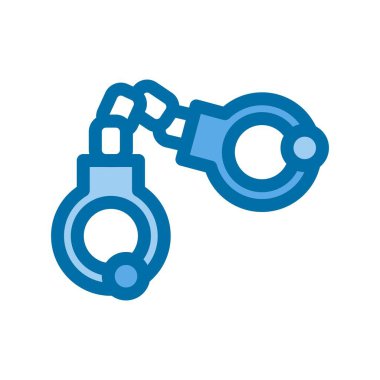 Kelepçelenmiş Mavi Vektör Simgesi Tasarımı