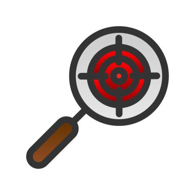 Hedef Doldurulmuş Gradyan Vektör Simgesi Tasarımı