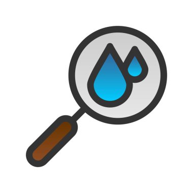 Damlalar Doldurulmuş Gradyan Vektör Simgesi Tasarımı